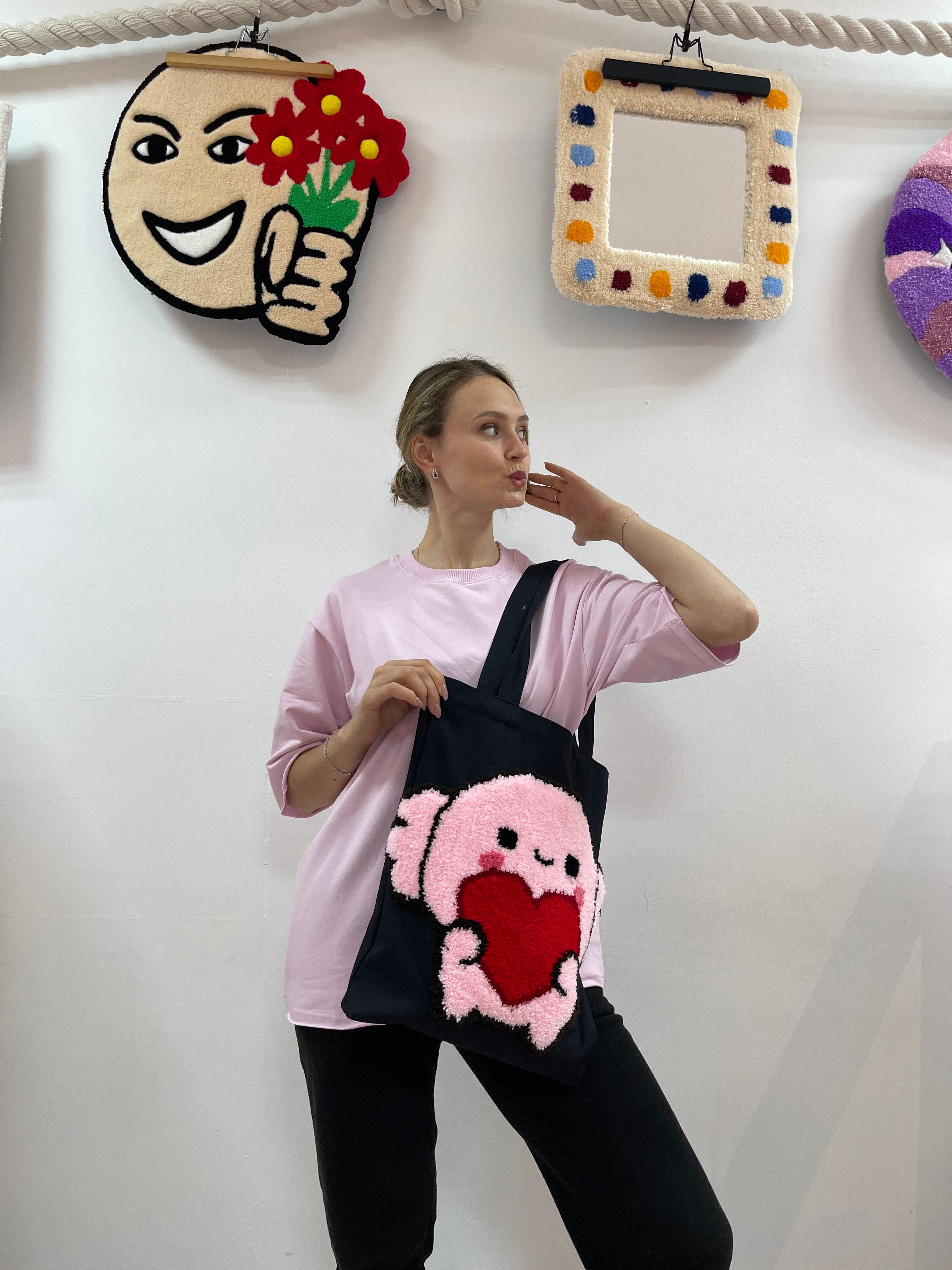 Сумка-шоппер в стиле тафтинг 4