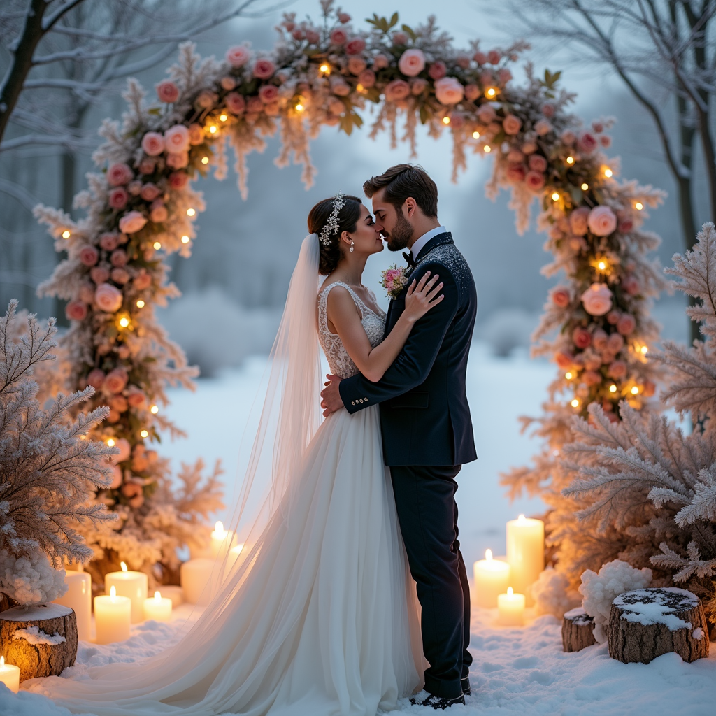 Зимняя магия: как организовать идеальную свадьбу в феврале в Екатеринбурге с зимними цветами и уютом