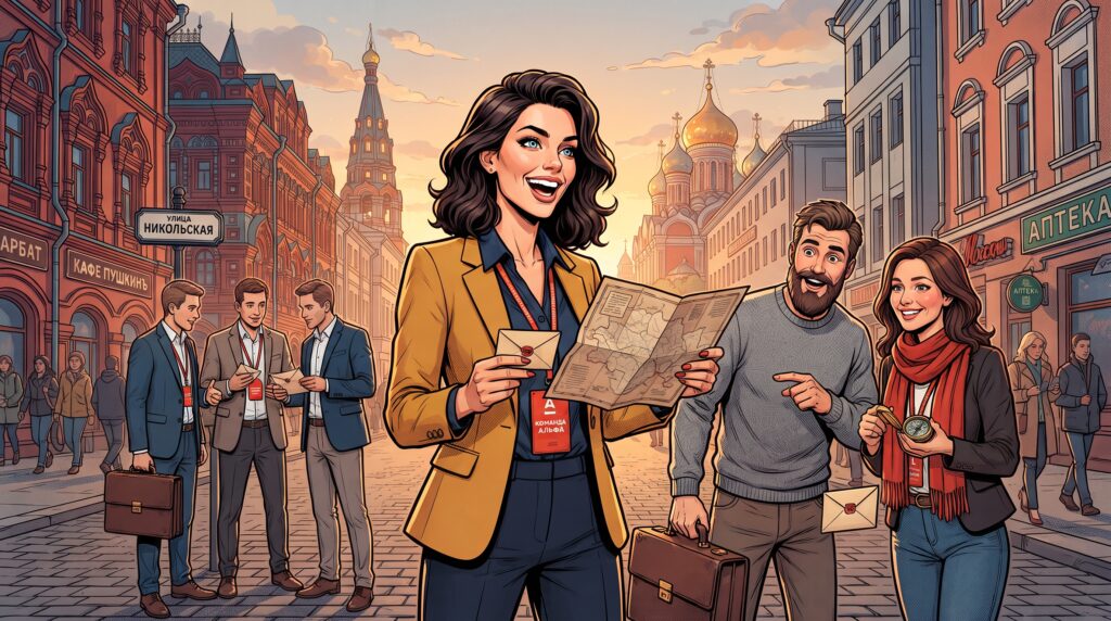 Корпоративный городской квест «Сокровища нации» в Москве: тимбилдинг, который сплачивает команду за 2-3 часа